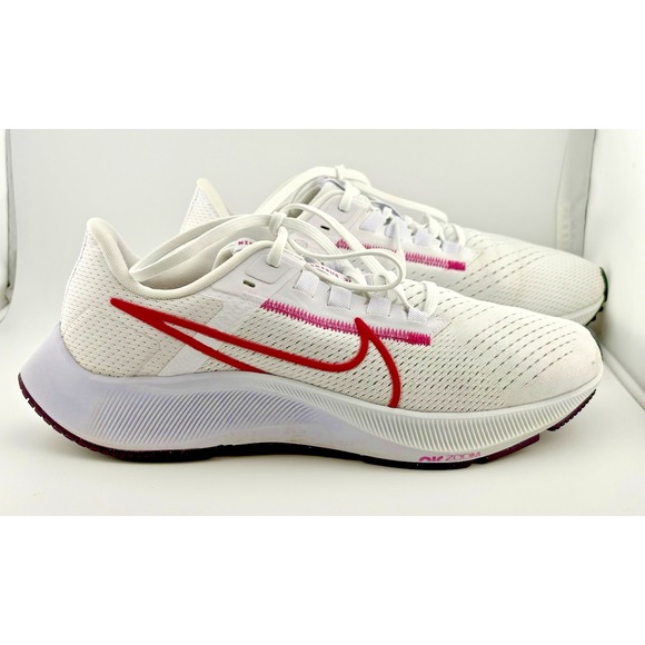Size 8 - Nike Air Zoom Pegasus 38 White Mystic Hibiscus W - Picture 2 of 7